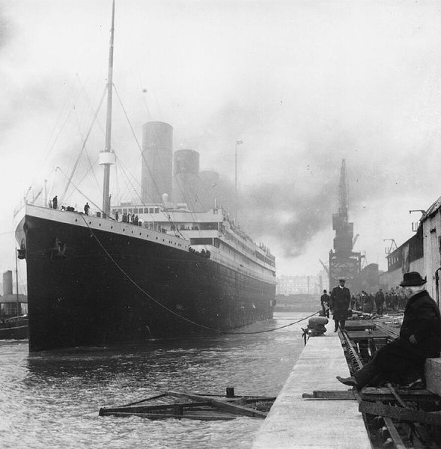 RMS Titanic at the docks