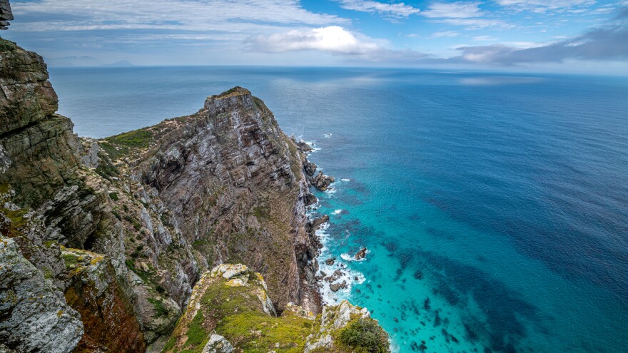 The Cape of Good Hope, Cape Town, South Africa. Ships diverting from the Suez Canal would likely take a route between Europe and Asia that traverses this point.