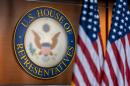 The Seal of the House of Representatives is seen on the stage of the House TV studio. (J. Scott Applewhite/AP)