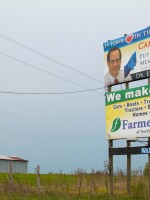 One of the first signs drivers see on the way into Unionville, Mo. is this billboard advertising cardiology at Putnam County Memorial Hospital. Offering specialty services, like cardiology and psychiatry turned the hospital around, community leaders say.