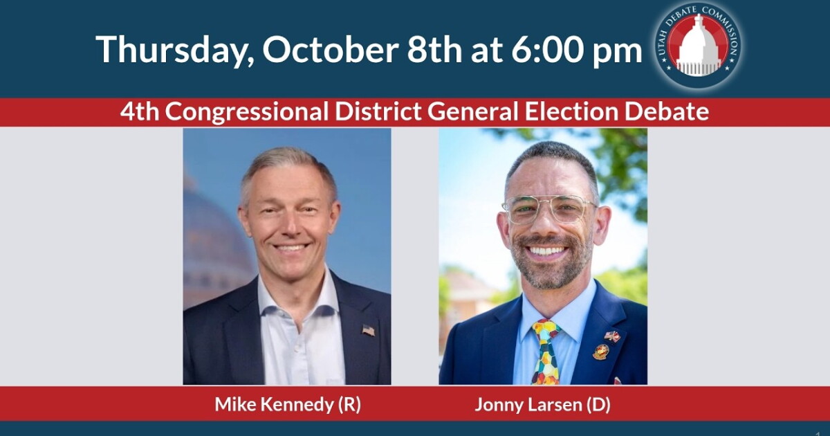 WATCH: Utah 4th Congressional District Debate with Mike Kennedy and Jonny Larsen