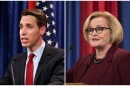 Republican Sen. Josh Hawley (at left) defeated incumbent Democrat Claire McCaskill in the Missouri U.S. Senate race in 2018.