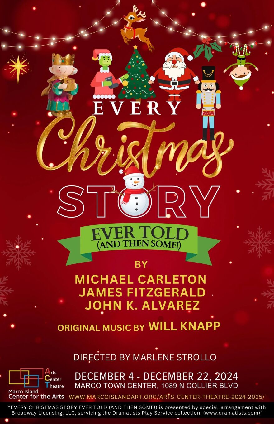 Arts Center Theatre's Poster for "Every Christmas Story Ever Told (and Then Some)"