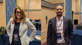 Annette Taddeo and Earle Ford are the Democratic candidate for CFO. They were photographed at the FDP’s Leadership Blue conference on July 18, 2026.