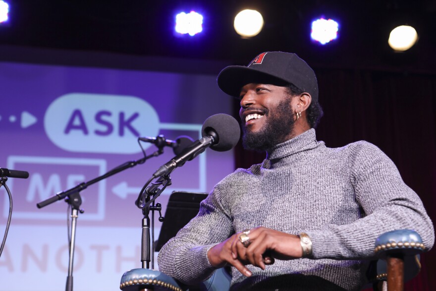 Luke James appears on <em>Ask Me Another</em> at the Bell House in Brooklyn, New York.