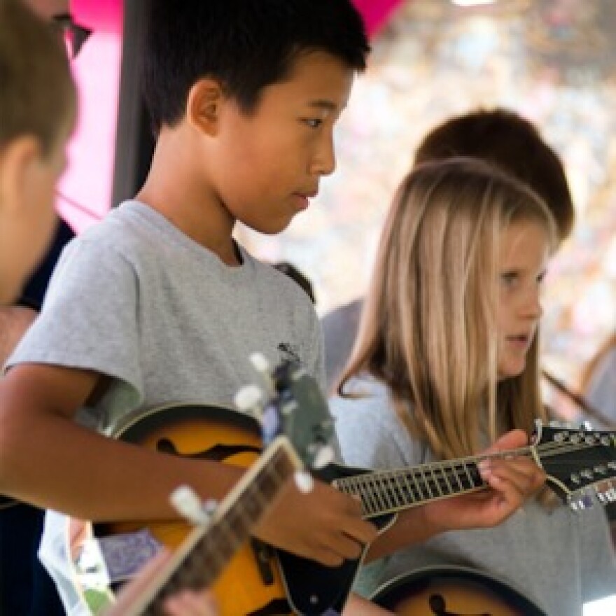 Children playing instruments