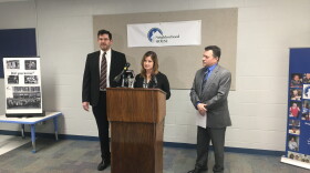 From left: Common Place Board Chairman Doug Hanley, Neighborhood House CEO Becky Rossman and Neighborhood House Chairman Todd Haller