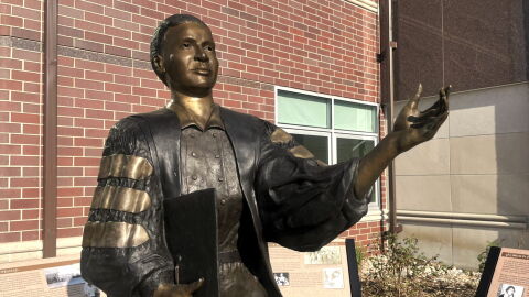 Johnson County will dedicate the commemorative Dr. Lulu Merle Johnson Plaza, featuring a bronze sculpture of Johnson and six panels that will tell her story and the history of Black Iowans, in Iowa City on Aug. 29.