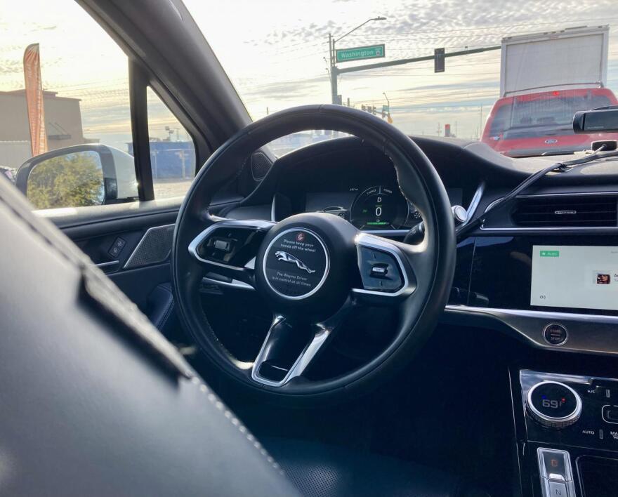 inside a waymo car