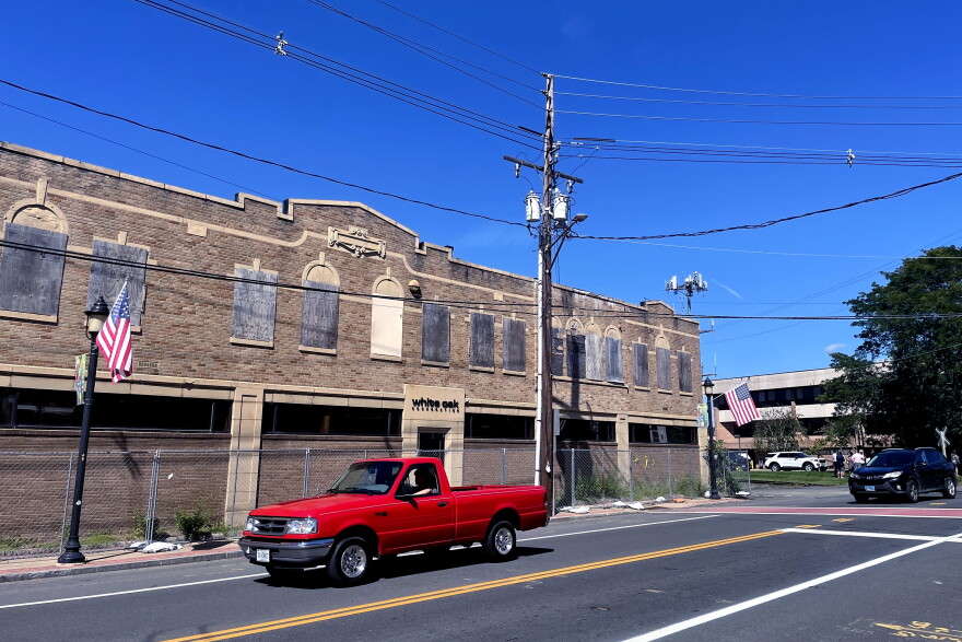 Plainville's White Oak property on September 8, 2026, which has been abandoned for 25 years and will be demolished, with 110 apartments to be constructed in its place.