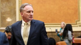 Rep. Craig Hall on the floor of the Utah House of Representatives.