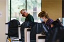 Voters cast their ballots at the Performing Arts Center at Texas State University in San Marcos.