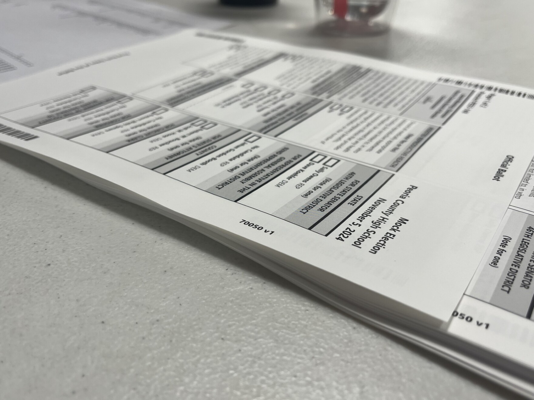 Peoria high school students practice casting their vote WCBU Peoria