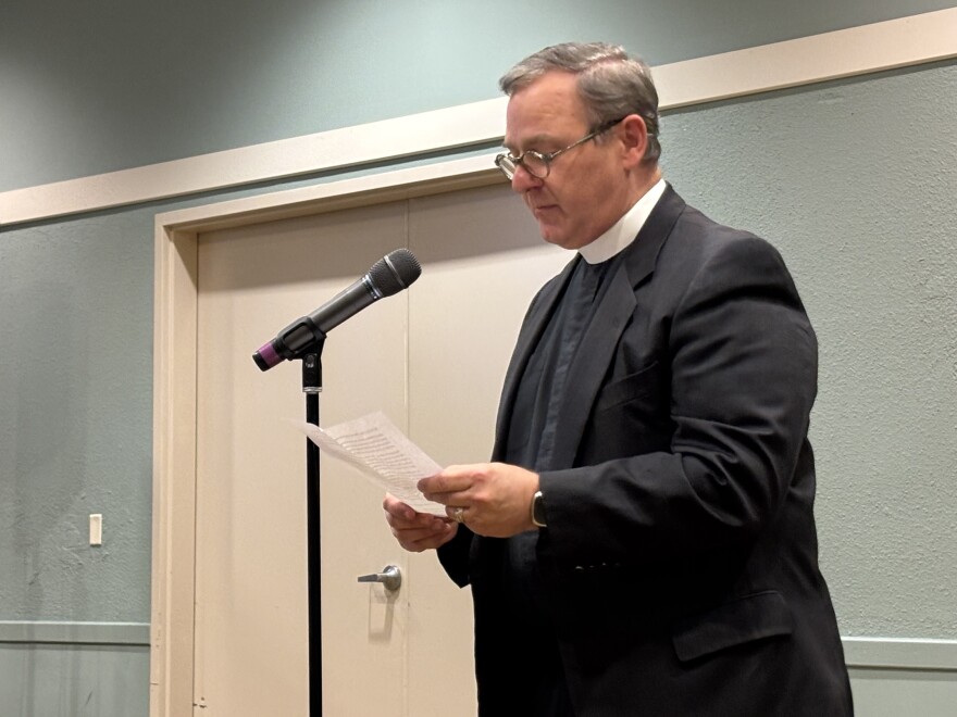 Rev. Charles Uhlik, of Paducah’s Grace Episcopal Church, urged environmental stewardship during his remarks at Thursday's meeting.