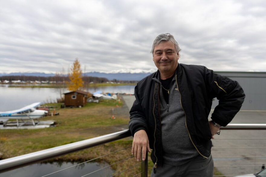 Iditarod Air Force Director of Operations, Danny Seybert, poses for a photo at the Alaska Aviation Museum in Anchorage.