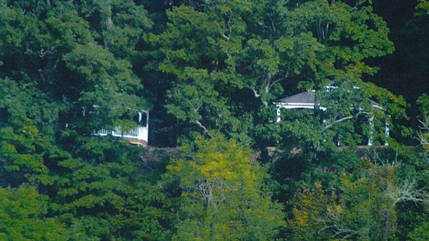 An exhibit from court documents shows at least two structures on the Huff property in 2018.