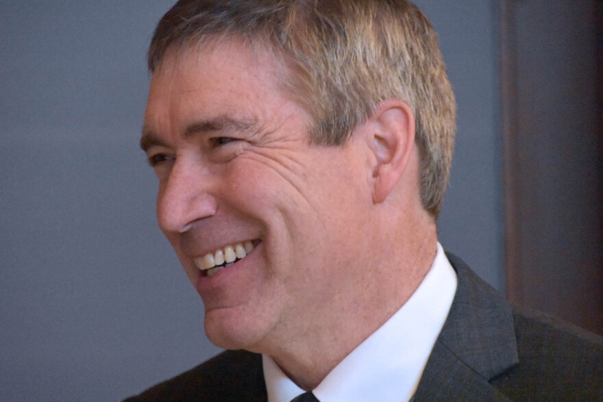 UVM Health Network CEO Dr. Stephen Leffler attends a North Country Chamber legislative forum