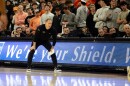 BYU head coach Kevin Young stands on the baseline in the first half of an NCAA college basketball game against Oklahoma State, Wednesday, Feb. 4, 2026, in Stillwater, Okla.