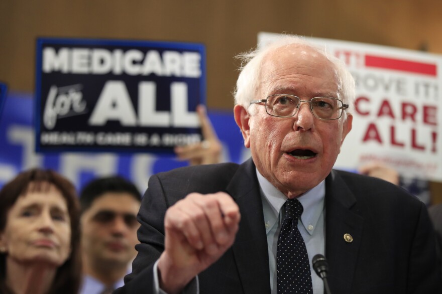 Sen. Bernie Sanders, I-Vt., introduced the Medicare for All Act of 2019 on Capitol Hill Wednesday.