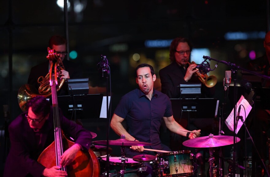 Antonio Sánchez performs during a concert at Lincoln Center in 2015 in New York. (Ilya S. Savenok/Getty Images)