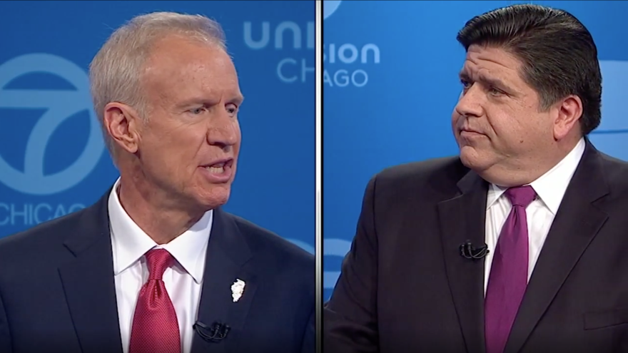 Bruce Rauner and J.B. Pritzker