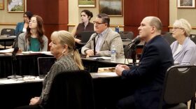 Members of the Statewide Charter School Board attend a meeting Monday at the Oklahoma History Center in Oklahoma City.