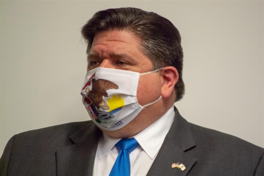 Gov. JB Pritzker is shown at an event in Springfield in August 2020.