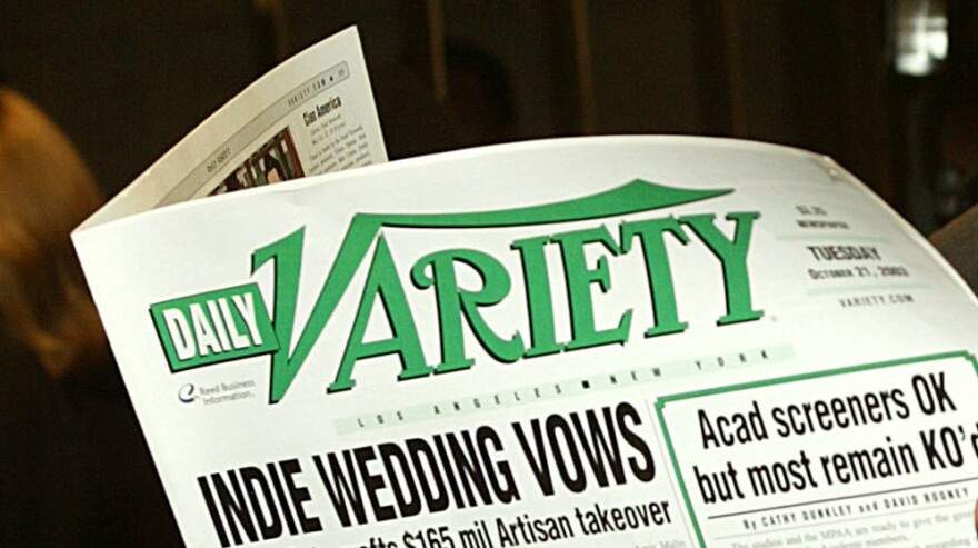 Print versions of<em> Daily Variety,</em> like this one from 2003, will no longer be available on L.A. newsstands. <em>Variety</em> will continue online and in a print weekly, but the daily print edition is being dropped.