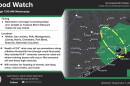 An updated flood watch map released by the NWS Houston-Galveston Office on Sept. 1.