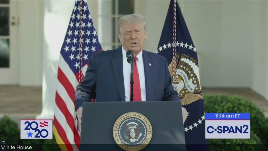 President Donald Trump addressing six Economic Clubs across America