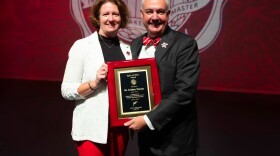 President Timothy C. Caboni presented the Spirit of WKU Award to Dr. Corinne Murphy.