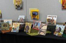 One of several Black History Month book displays at the Leon County Library