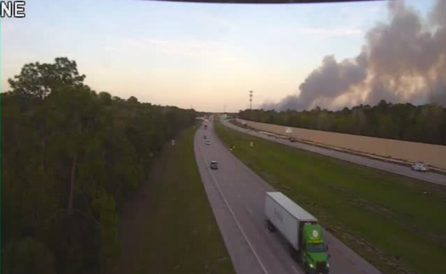 Smoke from fire in Picayune Strand State Forest in Collier County.