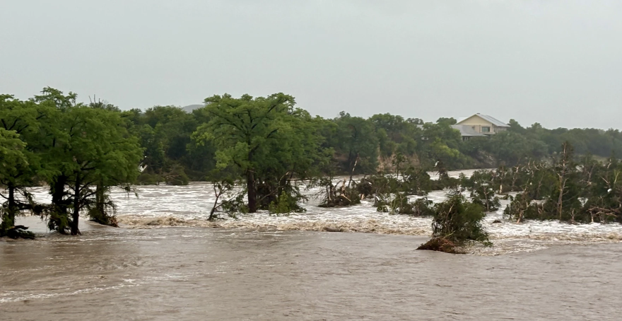 The floodwaters in Kerrville on Friday, July 4, 2025.