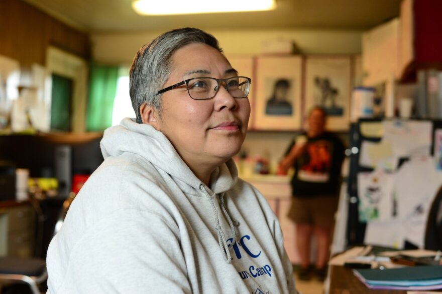 Lucy Oquilluk is president of the tribal government of the Iñupiaq village of Mary’s Igloo. Though the Mary’s Igloo village site near the Imuruk Basin is now abandoned, the area is still an important place for tribal members to fish, hunt and gather food. Many of them live in the nearby community of Teller and maintain their own tribal government.