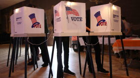Voters cast their ballots during an election in 2018. More than 350 delegates are up for grabs in the race for the Democratic presidential nomination. 