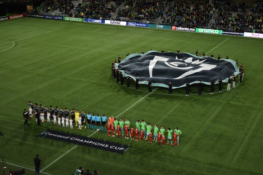 The Seattle Sounders faced the Vancouver Whitecaps at ONE Spokane Stadium during the Concacaf Champions Cup on March 18, 2026.