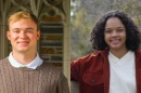 Duke University student William Lieber, of Springfield (left) and Oklahoma-raised University of Chicago student Tori Harris (right).