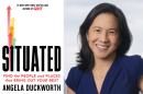 The cover of "Situated" and author Angela Duckworth. (Courtesy of Simon & Schuster and Angela Duckworth)