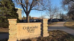 A brick sign for Colorado State University