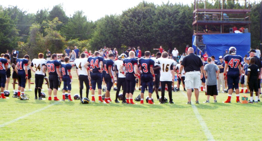 Fannindel Falcons gather following a recent football game.