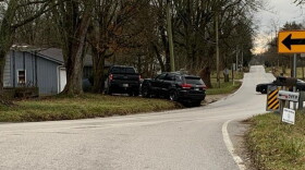 E State Rd 45 near Bethel Lane in New Unionville, where traffic is currently restricted due to a gas leak.