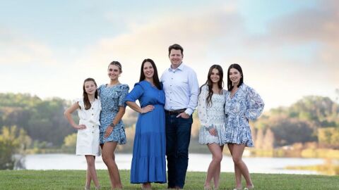 Florida Republican Representative Kevin Steele with his family.