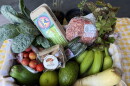 One food box from the Hawaiʻi Food Basket provided to patients at the Hawaiʻi Island Community Health Center. Everything included is locally sourced from nearly 50 farmers across the island.