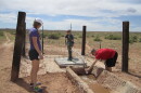 Ingram's students investigate a water source on the Navajo Nation.