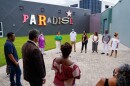 An Awkward Dinner took participants outside at MOCA.