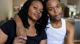 LaDawn Burnette and her son, Quadir Sheffield, 24, at their home in Lanham, Maryland.