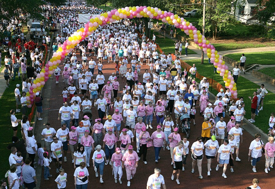 Several thousand people participated in the Susan G. Komen Race for the Cure in Tyler, Texas, in 2007. Some walkers for this year's races, including the 3-Day walk, are worried that they might have trouble raising money because of the Planned Parenthood controversy.