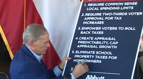 Gov Greg Abbott signs his five point plan to lower Texas property taxes