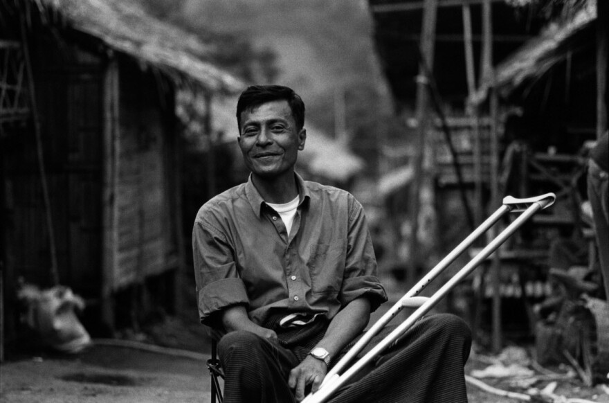 Myo Myint in Umpiem Mai refugee camp, before beginning his journey to the United States.